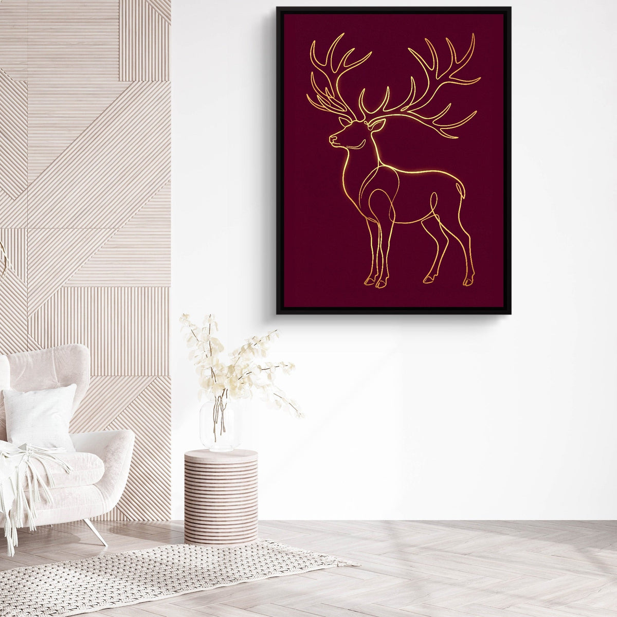 Stag Ruby Veins - Luxury Wall Art