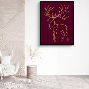 Stag Ruby Veins - Luxury Wall Art