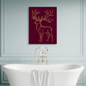 Stag Ruby Veins — stag ruby veins sq luxury bathroom wall 1port flush print