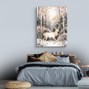 Stag Winter Glow — stag winter glow sq land comfortable bedroom 1port flush print