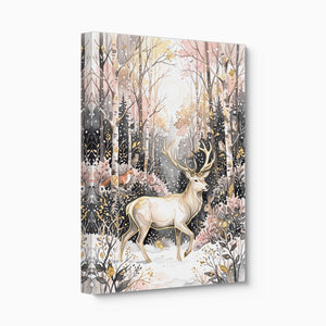 Stag Winter Glow — stag winter glow angled flush print