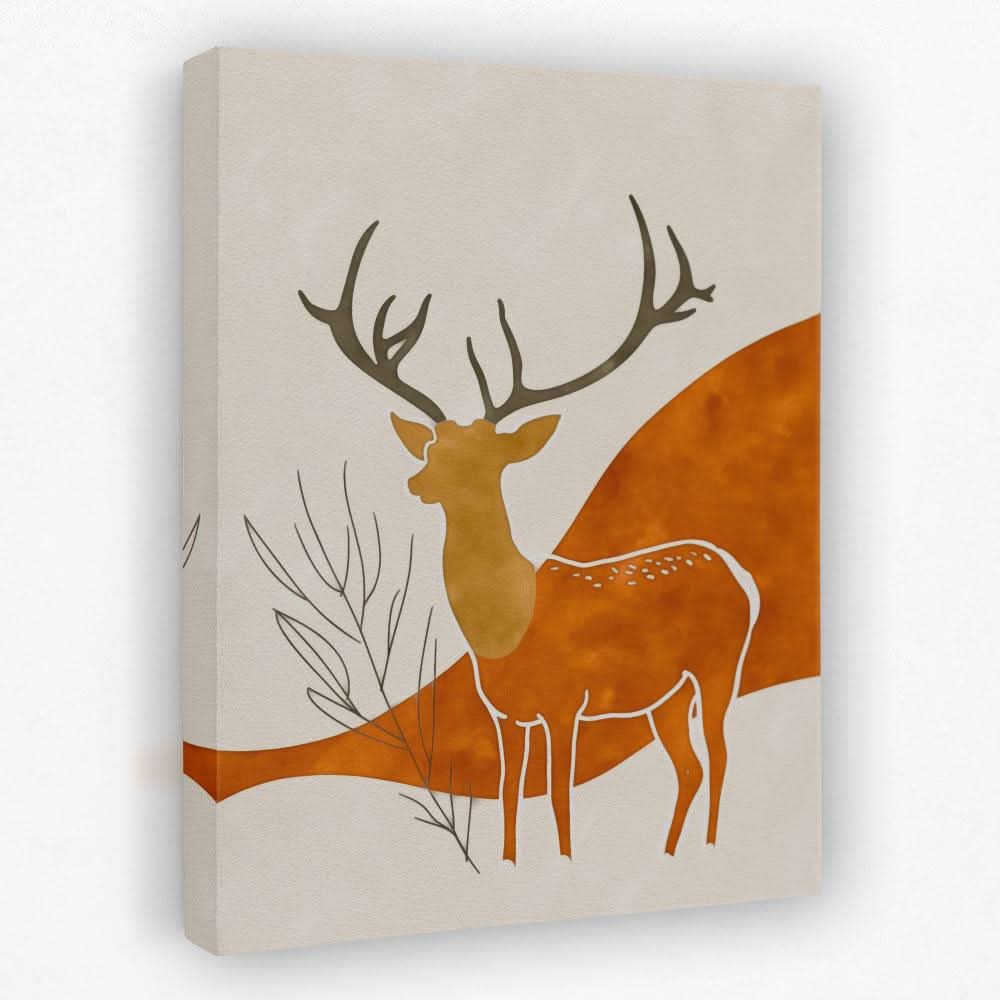 Stag’s Tranquility - Animals Canvas Wall Art