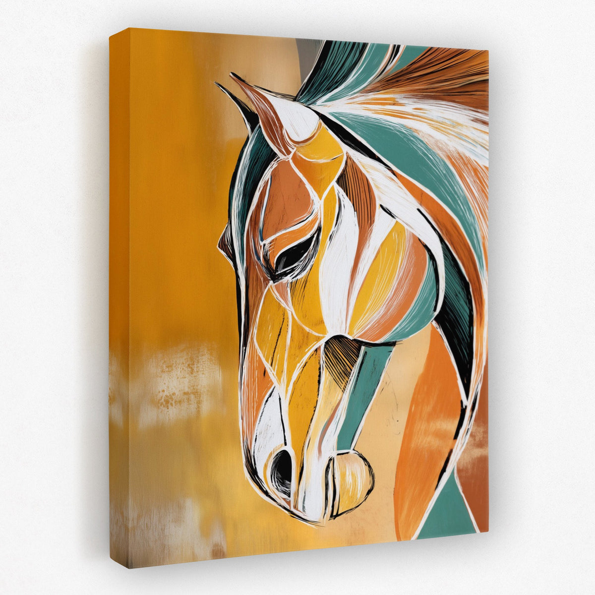 Stallion Golden Wind - Luxury Wall Art