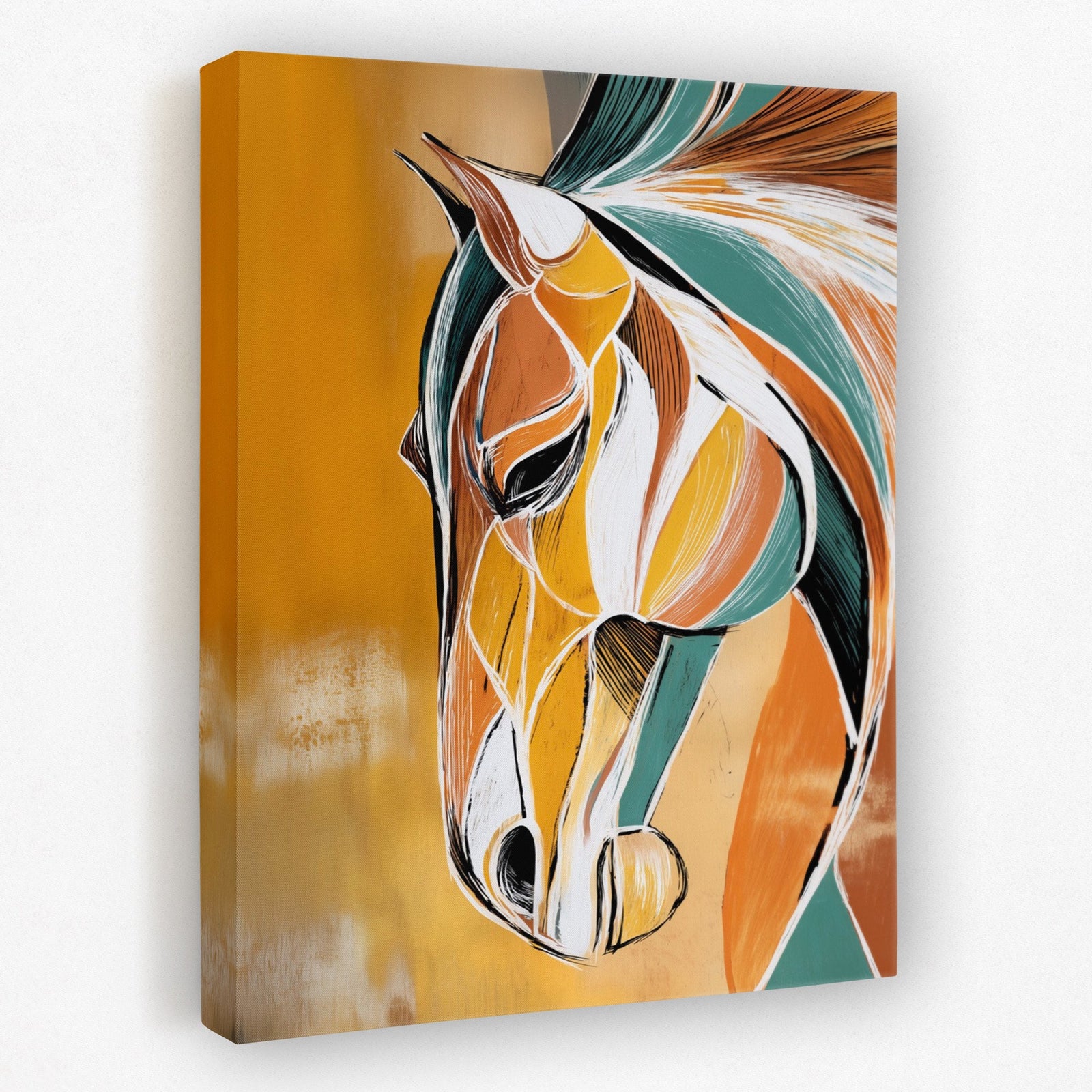 Stallion Golden Wind - Luxury Wall Art