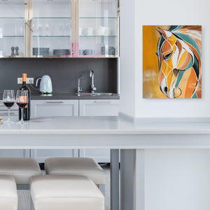 Stallion Golden Wind - Luxury Wall Art