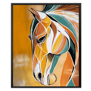 Stallion Golden Wind - Luxury Wall Art