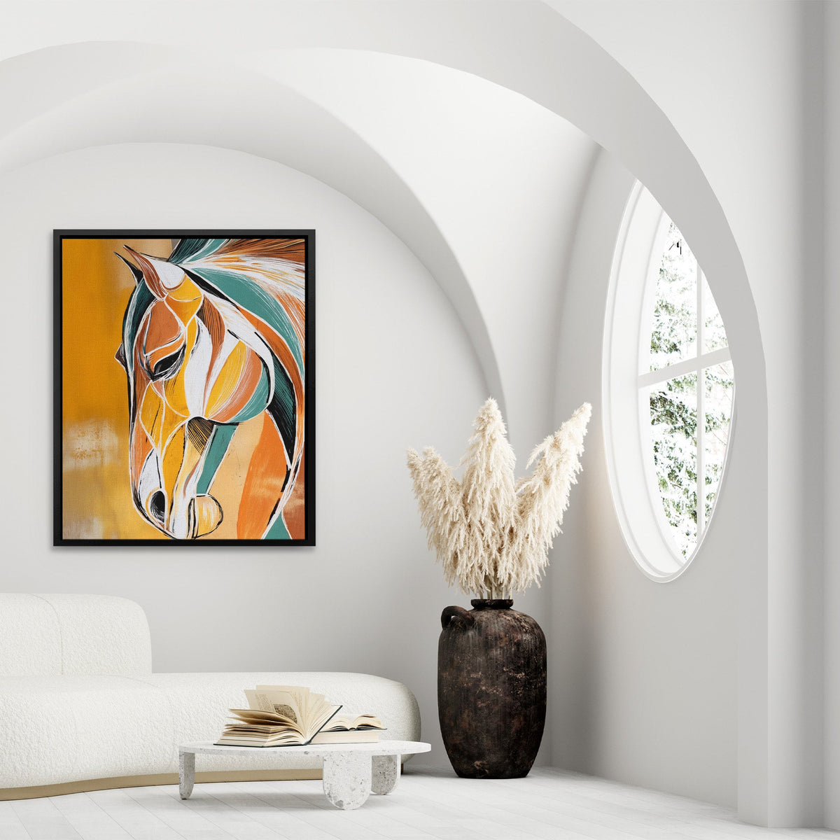 Stallion Golden Wind - Luxury Wall Art