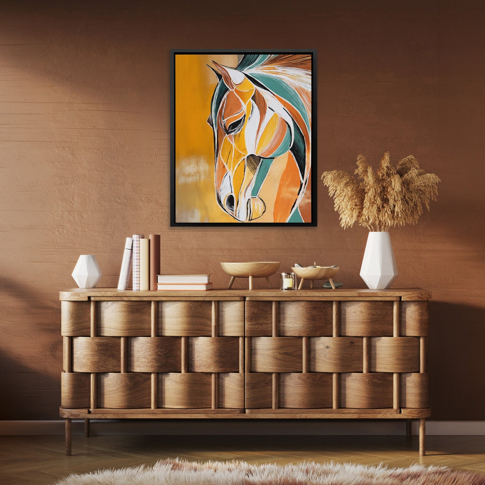 Stallion Golden Wind - Luxury Wall Art