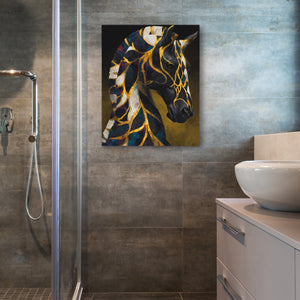 Stallion Midnight Fragments - Luxury Wall Art