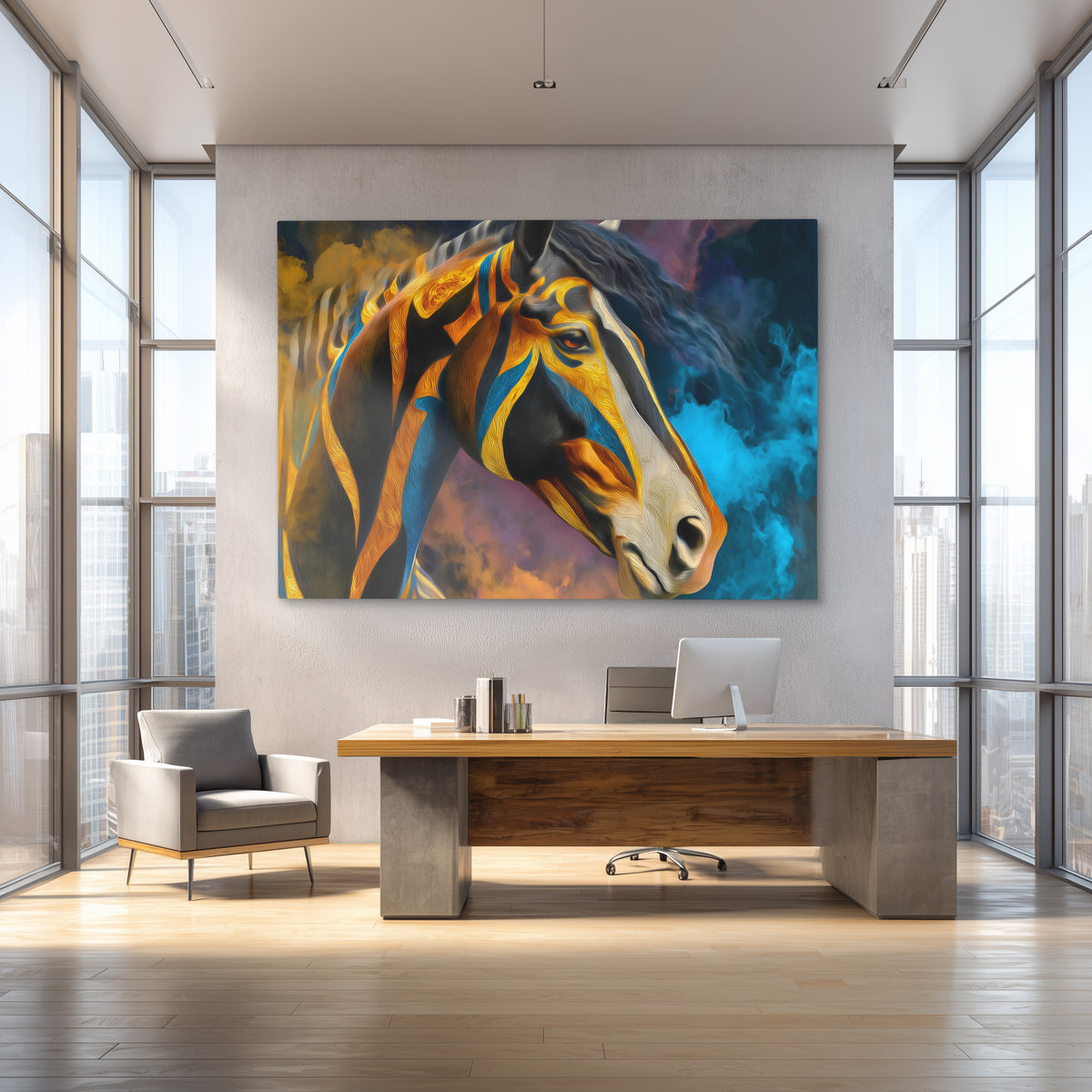Stallions Fire Dance - Luxury Wall Art