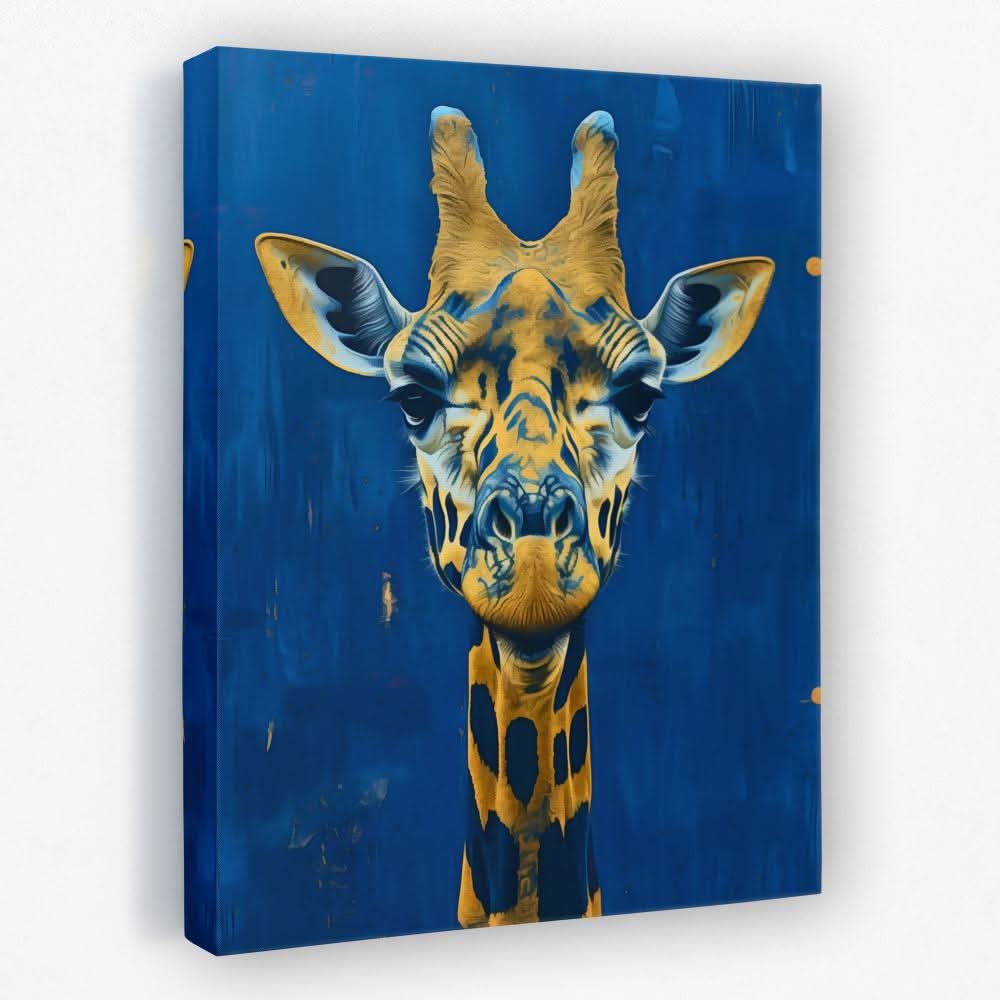 Staring Giraffe - Animals Canvas Wall Art