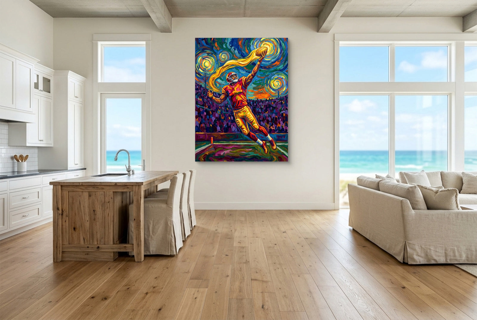 Starry Night Catch — starry night catch white studio framed black