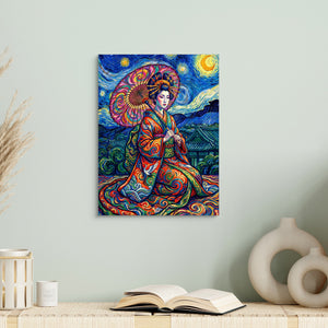 Starry Night Geisha — starry night geisha sq book table 1port flush print