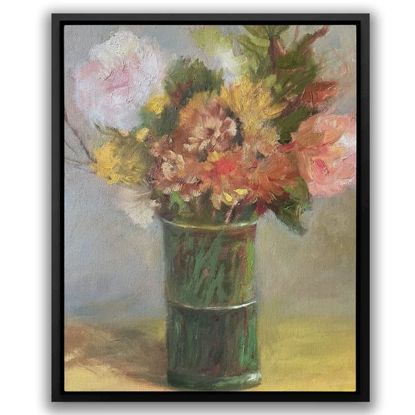 Still Life with Green Vase in a room