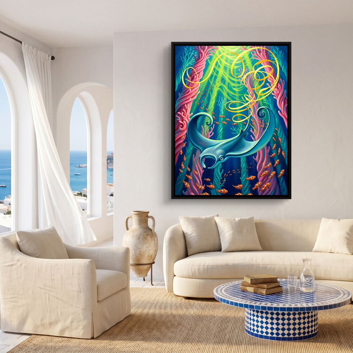 Stingray's Reef Dance - Luxury Wall Art