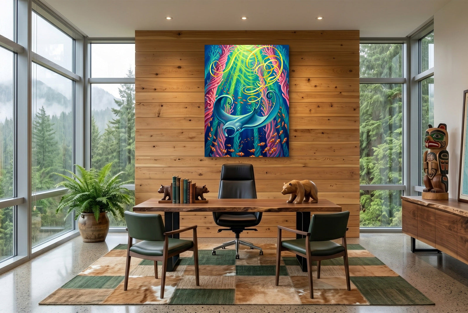 Stingray's Reef Dance - Luxury Wall Art