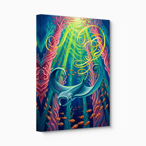 Stingray's Reef Dance - Luxury Wall Art