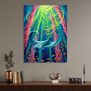 Stingray's Reef Dance - Luxury Wall Art
