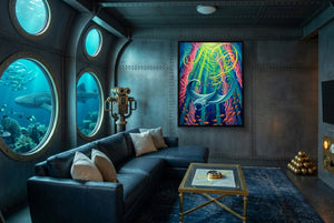 Stingray's Reef Dance - Luxury Wall Art
