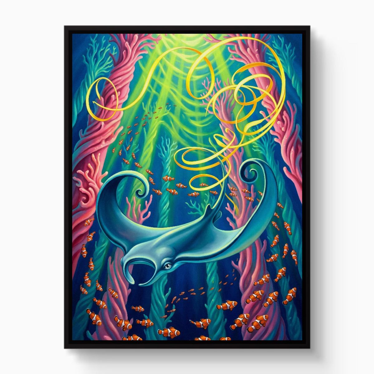 Stingray's Reef Dance - Luxury Wall Art