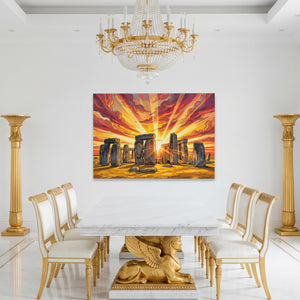 Stonehenge Blazing Sunset — Stonehenge Blazing Sunset Roman White Room Land 229