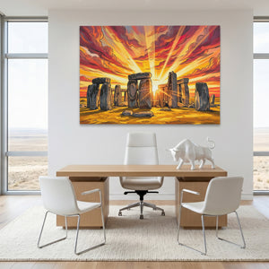 Stonehenge Blazing Sunset — Stonehenge Blazing Sunset White Bull Room Land 292