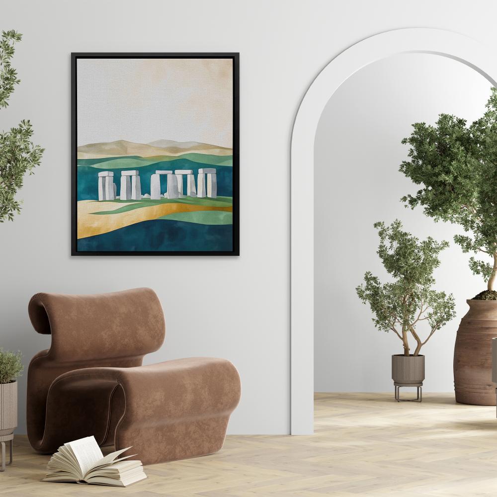 Stonehenge Under Soft Skies - Luxury Wall Art