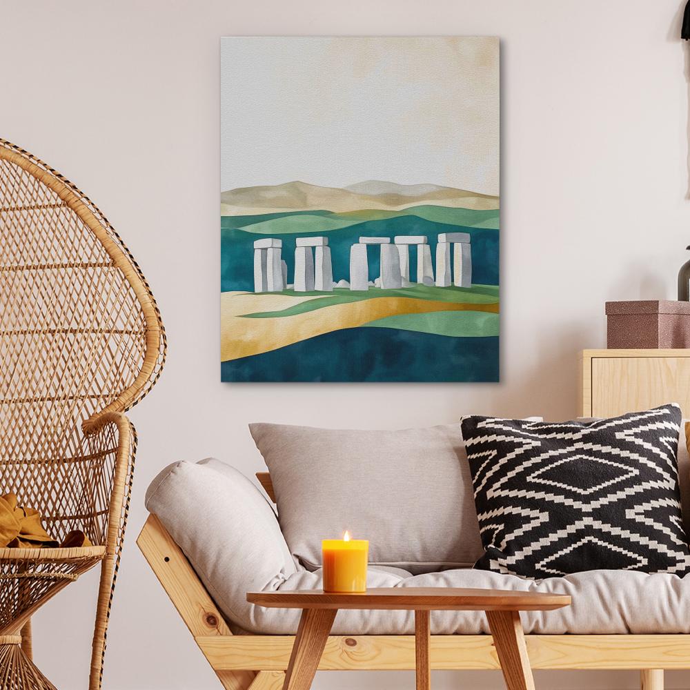 Stonehenge Under Soft Skies - Luxury Wall Art