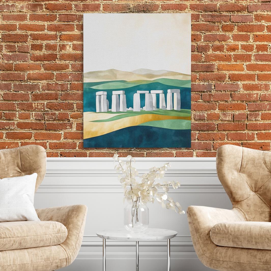 Stonehenge Under Soft Skies - Luxury Wall Art