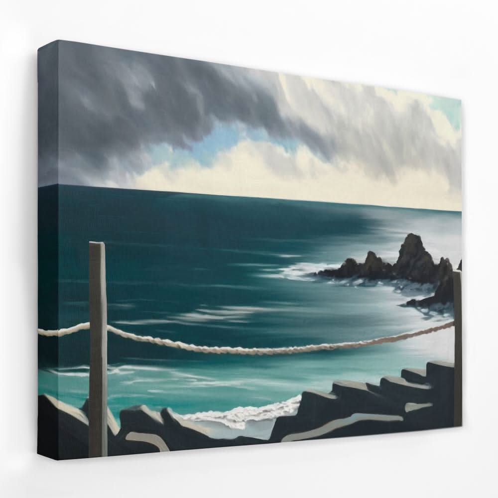 Stormy Bridge View - Coastal Canvas Wall Art