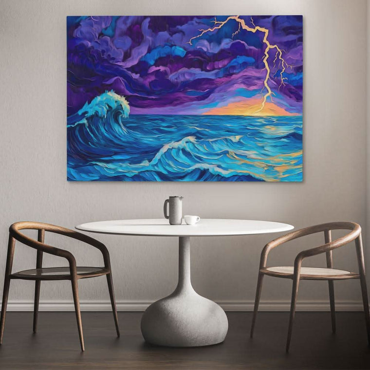 Stormy Sea in a living room