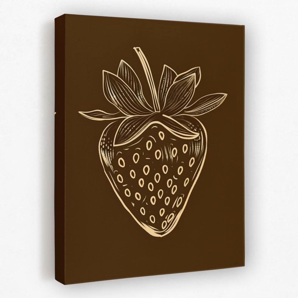 Strawberry Brown - Cafe Canvas Wall Art