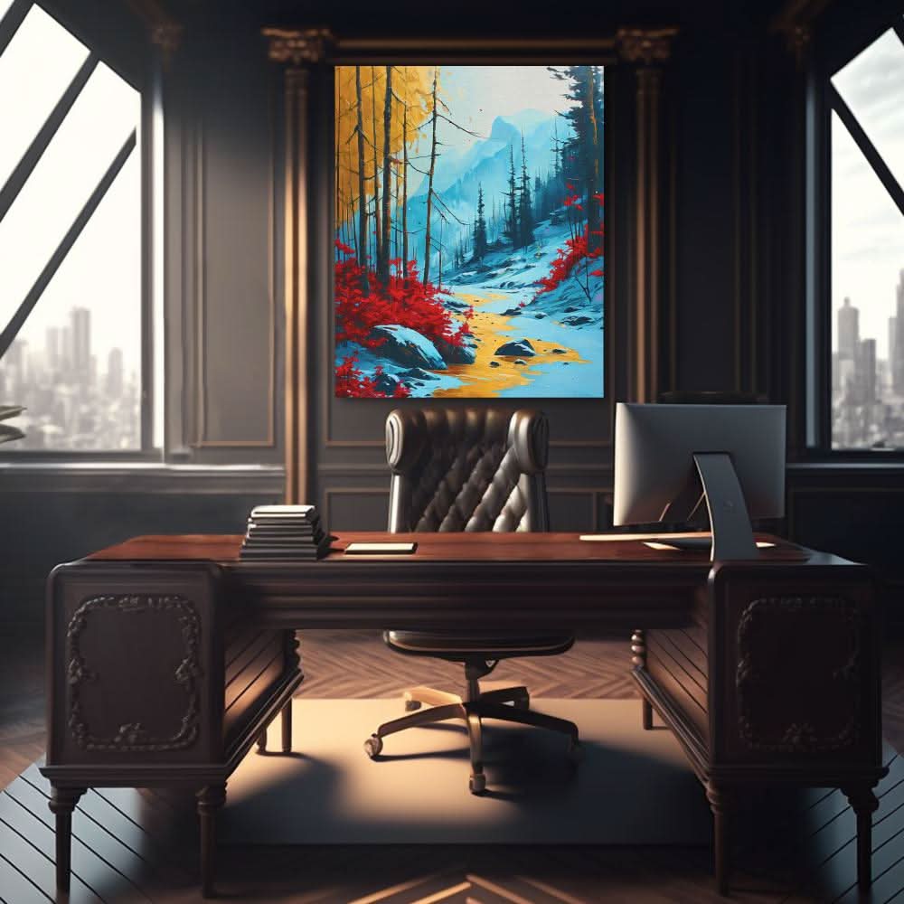 Streams of Gold - Gold Canvas Wall Art