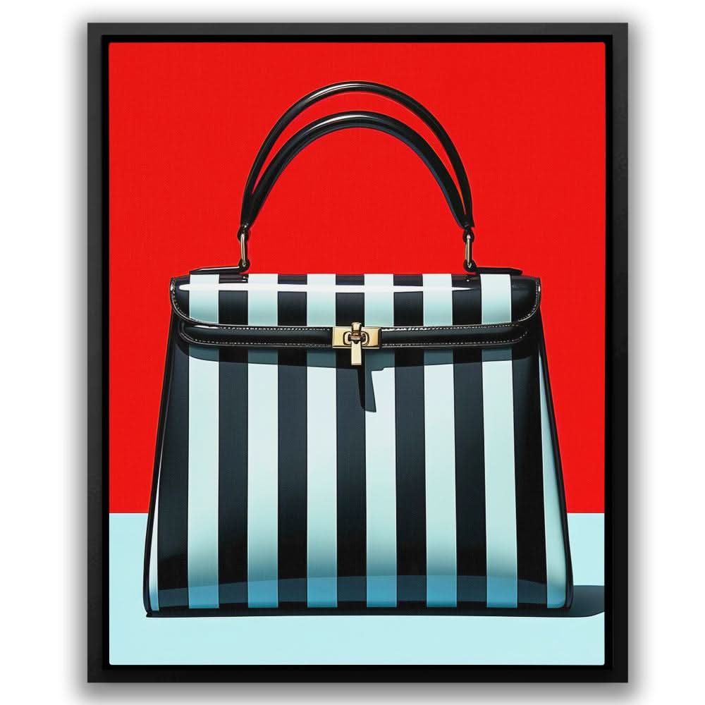 Striped Handbag - Luxury Wall Art