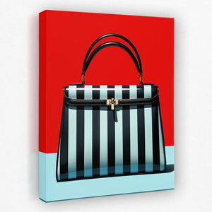 Striped Handbag - Luxury Wall Art
