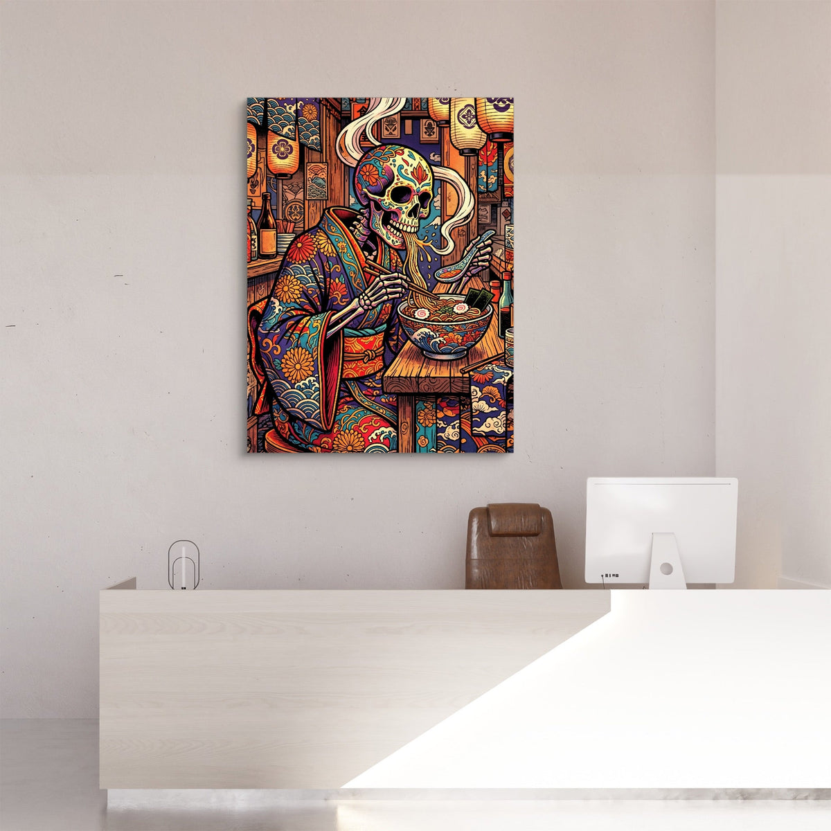 Sugar Skull Ramen - Luxury Wall Art