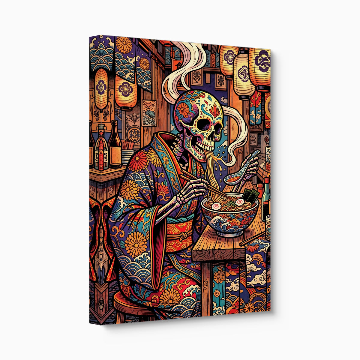 Sugar Skull Ramen — sugar skull ramen angled flush print