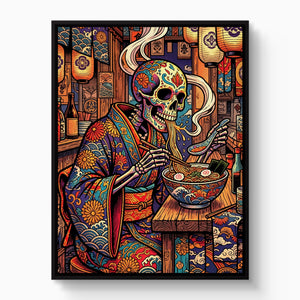 Sugar Skull Ramen — sugar skull ramen white studio framed black