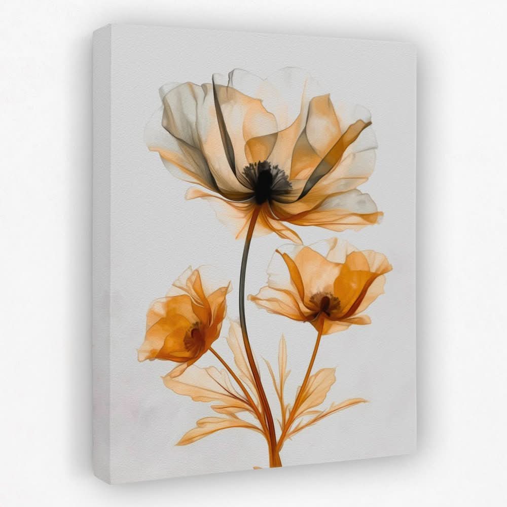 Sun-Kissed Petals - Floral Canvas Wall Art