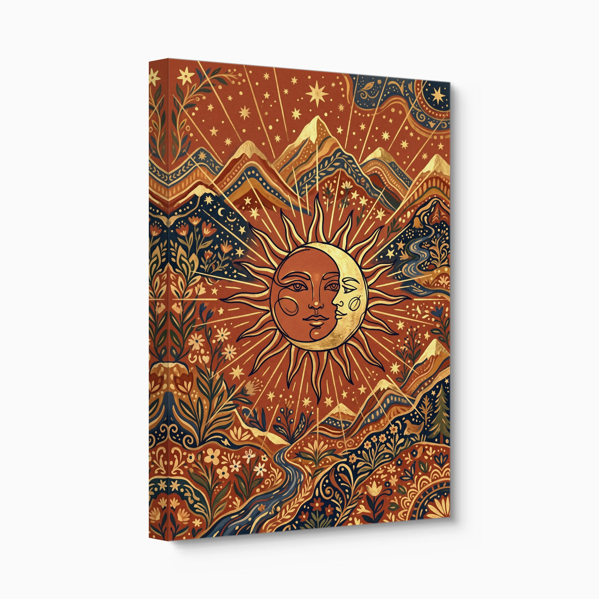 Sun Moon Harmony — sun moon harmony angled flush print