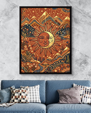 Sun Moon Harmony — sun moon harmony psd marble blue couch 1port framed black