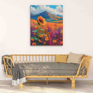 Sunflower Hills - Colorful Canvas Wall Art