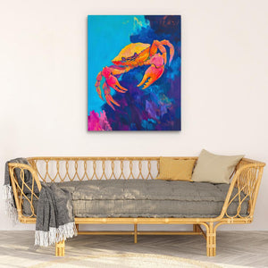 Sunlit Coral Crab - Luxury Wall Art
