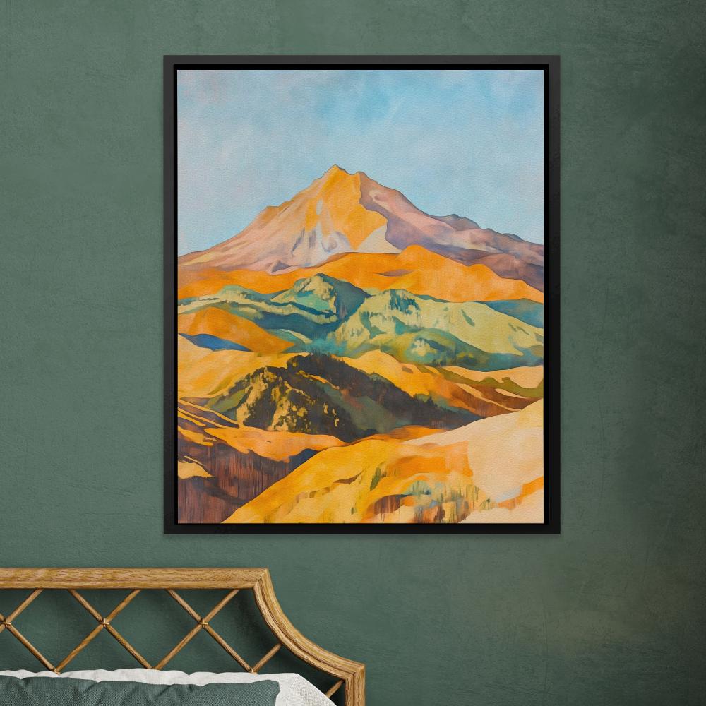 Sunlit Mountain Range - Luxury Wall Art