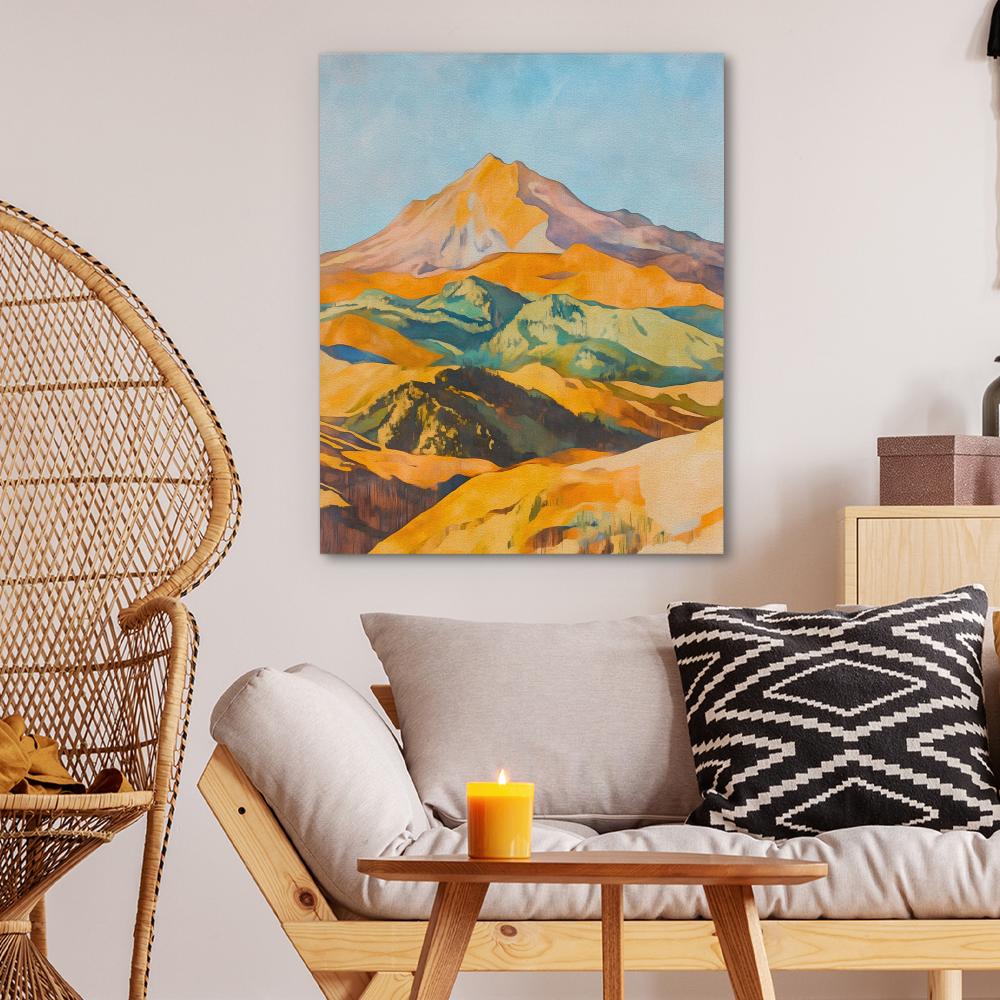 Sunlit Mountain Range - Luxury Wall Art