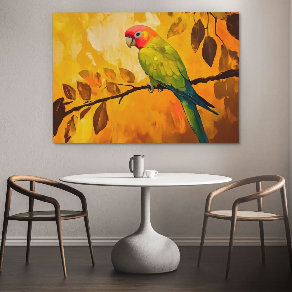 Sunlit Parrot - Luxury Wall Art