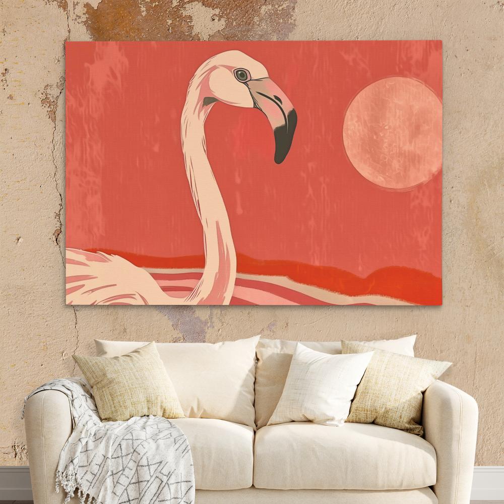 Sunset Flamingo - Luxury Wall Art