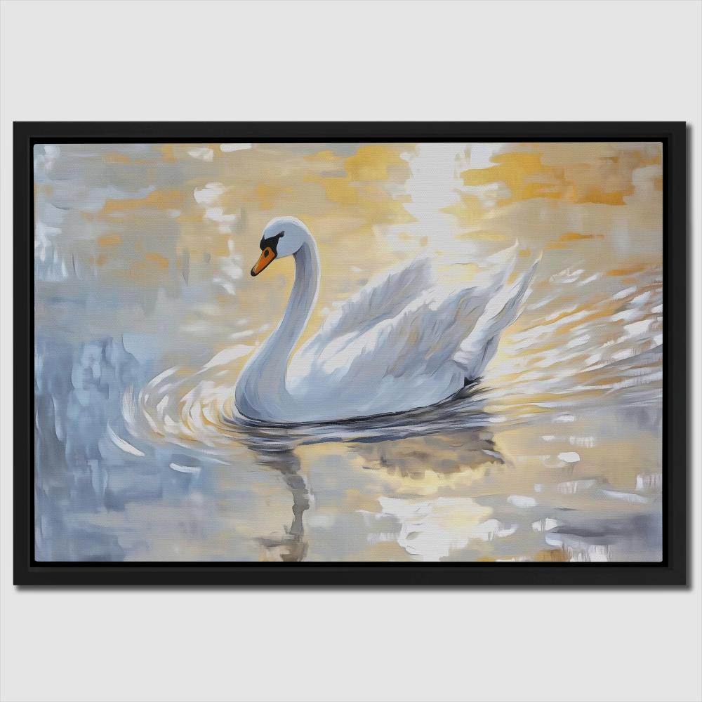 Sunset Swan - Luxury Wall Art