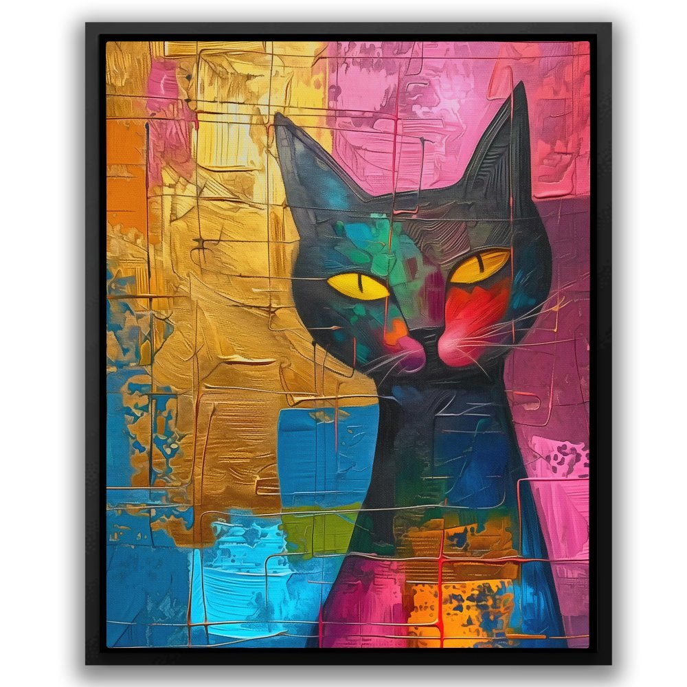 Surreal Black Cat - Luxury Wall Art