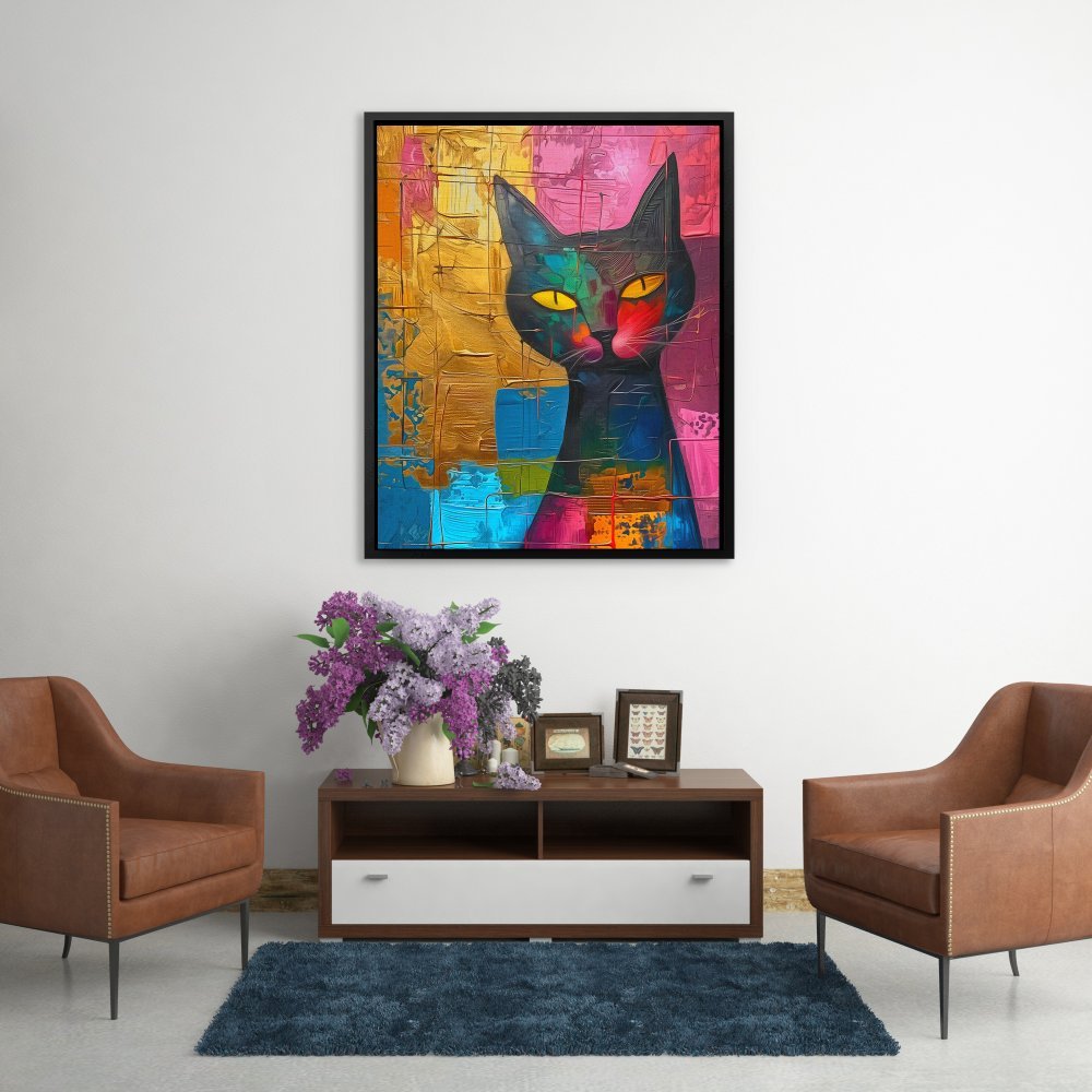 Surreal Black Cat - Luxury Wall Art
